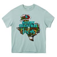 Arona Merry Christmas Texas Map Heavy Core Tee - RanaPortraitStore