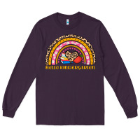Plum back to school rainbow hello kindergarten Long Sleeve Tee - AdoDesignShop