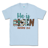 Dusty Blue he is risen Classic Tee - Artiststas