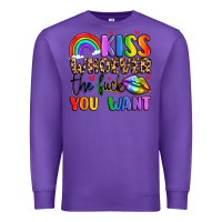 Purple kiss whoever the fuck you want Premium Sweatshirt - LillyAllenDesigns