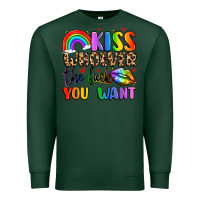 Sports Green kiss whoever the fuck you want Premium Sweatshirt - LillyAllenDesigns