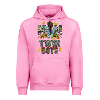 Fuchsia Pink mom of twin boys mother's day Urban Hoodie - CowGirlArtShop