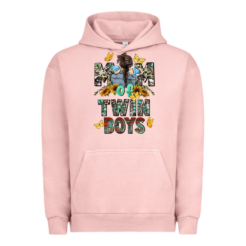 Mom Of Twin Boys Mother's Day Urban Hoodie by CowGirlArtShop | Teevron