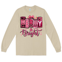 Mushroom merry and bright pink Christmas Long Sleeve Tee - Jasminsmagicworld