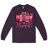 Plum merry and bright pink Christmas Long Sleeve Tee - Jasminsmagicworld