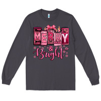 Smoke merry and bright pink Christmas Long Sleeve Tee - Jasminsmagicworld