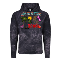 Cloud Black life is better at the beach Vintage Hoodie - CowhideDigitalArt