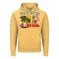 Vintage Mustard life is better at the beach Vintage Hoodie - CowhideDigitalArt