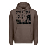 Coffee Christmas Begins With Christ Premium Hoodie - Bettercallsaul