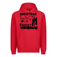 Red Christmas Begins With Christ Premium Hoodie - Bettercallsaul