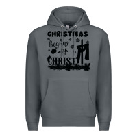 Rock Christmas Begins With Christ Premium Hoodie - Bettercallsaul