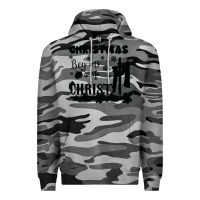 Slate Camo Christmas Begins With Christ Premium Hoodie - Bettercallsaul