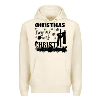 Tofu Christmas Begins With Christ Premium Hoodie - Bettercallsaul