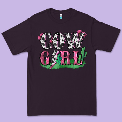 Cowgirl Lightning Bolt Premium Tee Designed By Zillion Design Studio