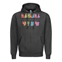 Charcoal Heather custom crayons Zipper Hoodie - MaliasSmallBusiness
