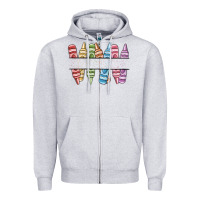 Heather Grey custom crayons Zipper Hoodie - MaliasSmallBusiness