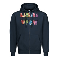 Navy custom crayons Zipper Hoodie - MaliasSmallBusiness