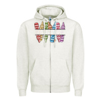Oatmeal Heather custom crayons Zipper Hoodie - MaliasSmallBusiness