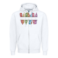 White custom crayons Zipper Hoodie - MaliasSmallBusiness