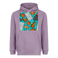 Lavender basketball uniform and hoop seamless pattern Heavyweight Hoodie - BundleAndBundleShop