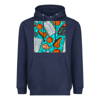 Navy basketball uniform and hoop seamless pattern Heavyweight Hoodie - BundleAndBundleShop