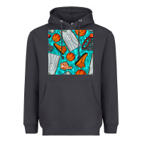 Smoke basketball uniform and hoop seamless pattern Heavyweight Hoodie - BundleAndBundleShop