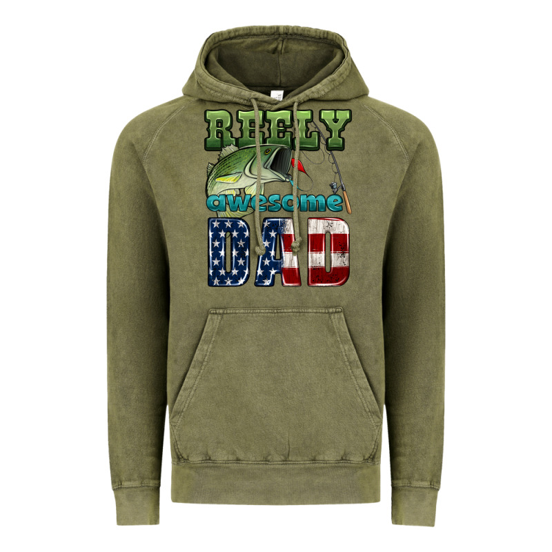 Reely Awesome Dad Vintage Hoodie by HRA Design Shop | Teevron