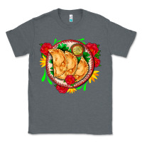 Charcoal Heather empanadas plate and roses Classic Tee - AdoDesignShop