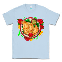 Dusty Blue empanadas plate and roses Classic Tee - AdoDesignShop
