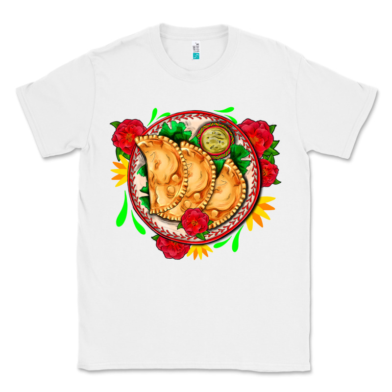 Empanadas Plate And Roses Classic Tee by AdoDesignShop | Teevron