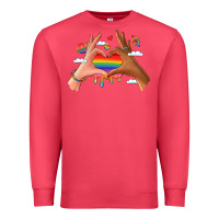 Cardinal lgbtq pride hands Premium Sweatshirt - LillyAllenDesigns