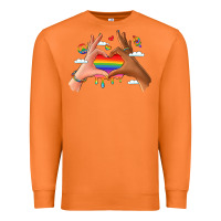 Carrot lgbtq pride hands Premium Sweatshirt - LillyAllenDesigns