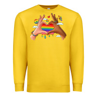 Lemon lgbtq pride hands Premium Sweatshirt - LillyAllenDesigns