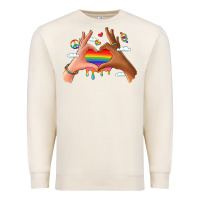 Sandshell lgbtq pride hands Premium Sweatshirt - LillyAllenDesigns
