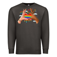 Smoke lgbtq pride hands Premium Sweatshirt - LillyAllenDesigns