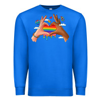 True Royal lgbtq pride hands Premium Sweatshirt - LillyAllenDesigns