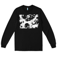 Black black and white cowhide backround Long Sleeve Tee - NancyCooperArtShop