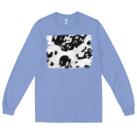 Colony Blue black and white cowhide backround Long Sleeve Tee - NancyCooperArtShop