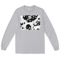 Moon Dust black and white cowhide backround Long Sleeve Tee - NancyCooperArtShop