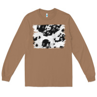 Black And White Cowhide Backround Long Sleeve Tee | Teevron