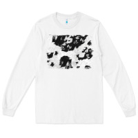 White black and white cowhide backround Long Sleeve Tee - NancyCooperArtShop