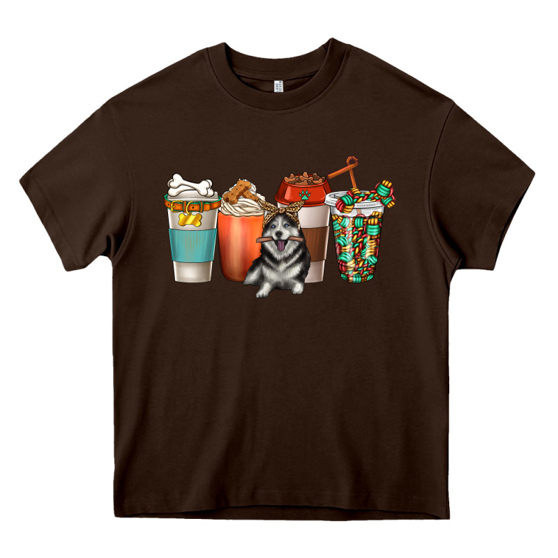 Alaskan Husky Dog Coffee Cups Heavy Core Tee by texasbilliewilder | Teevron