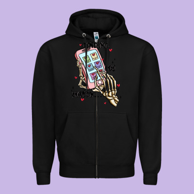 Finding My Match Zipper Hoodie Designed By Maliassmallbusiness