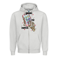 Dove Grey finding my match Zipper Hoodie - MaliasSmallBusiness