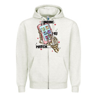 Oatmeal Heather finding my match Zipper Hoodie - MaliasSmallBusiness