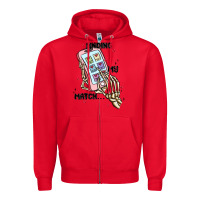 Red finding my match Zipper Hoodie - MaliasSmallBusiness