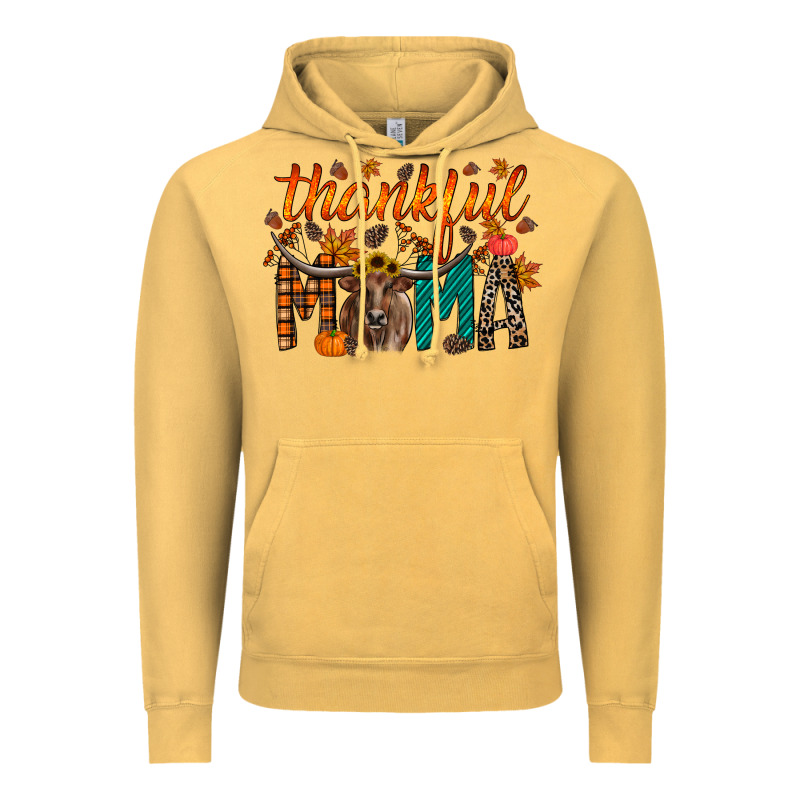 Thankful Mama Longhorn Vintage Hoodie by RacoonDesign | Teevron