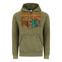 Vintage Olive thankful mama longhorn Vintage Hoodie - RacoonDesign