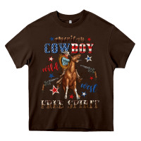 Chocolate Brown american cowboy wild west free spirit Heavy Core Tee - texasbilliewilder