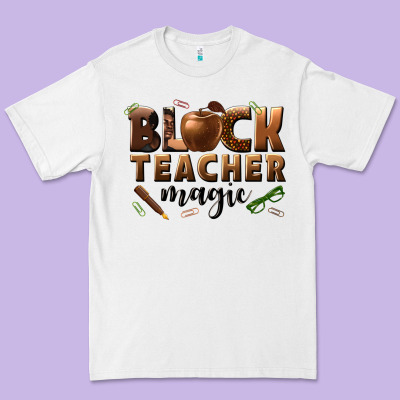Premium Tee black teacher magic melanin male teacher
